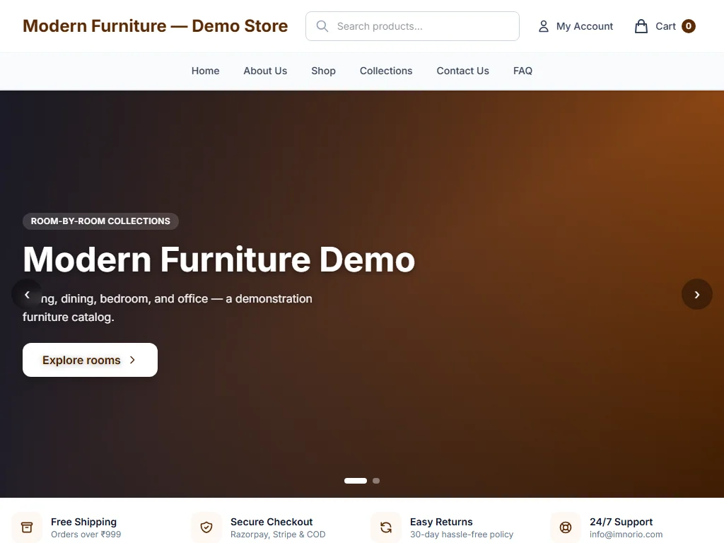 Modern Furniture tablet preview
