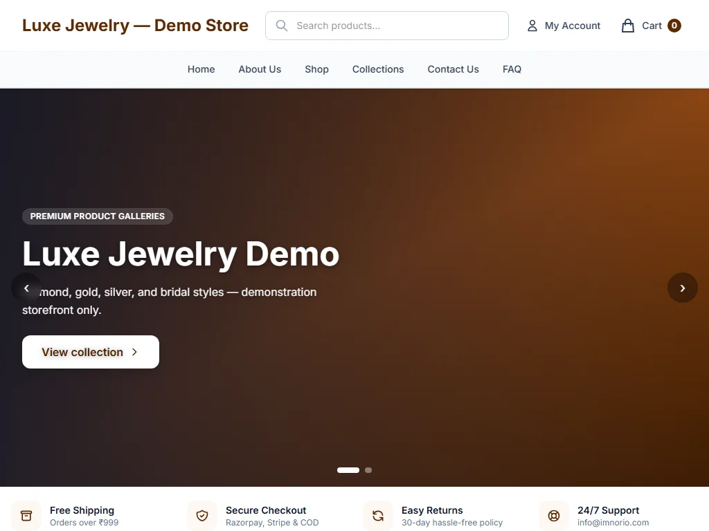 Luxe Jewelry tablet preview